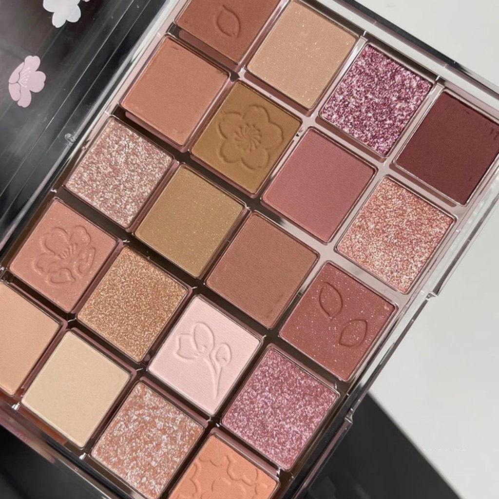 Bảng Phấn Mắt 20 Màu Lì Và Ánh Nhũ Kết Hợp Trang Điểm Kháng Nước Và Lâu Trôi S0W5