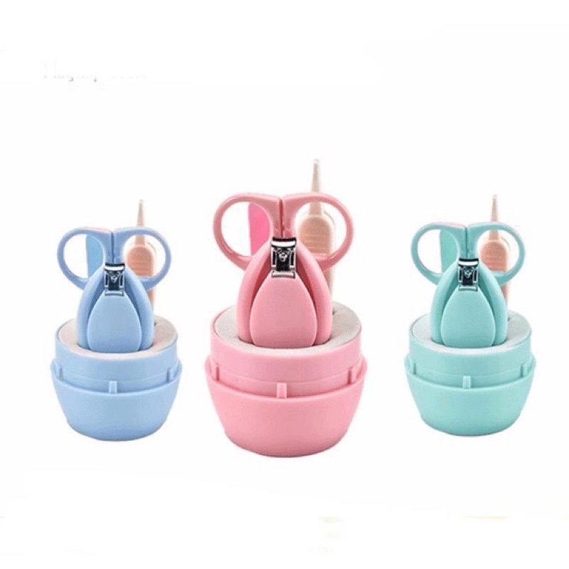 Bộ cắt dũa móng tay 4 chi tiết cho bé. Bấm móng tay hình quả trứng.