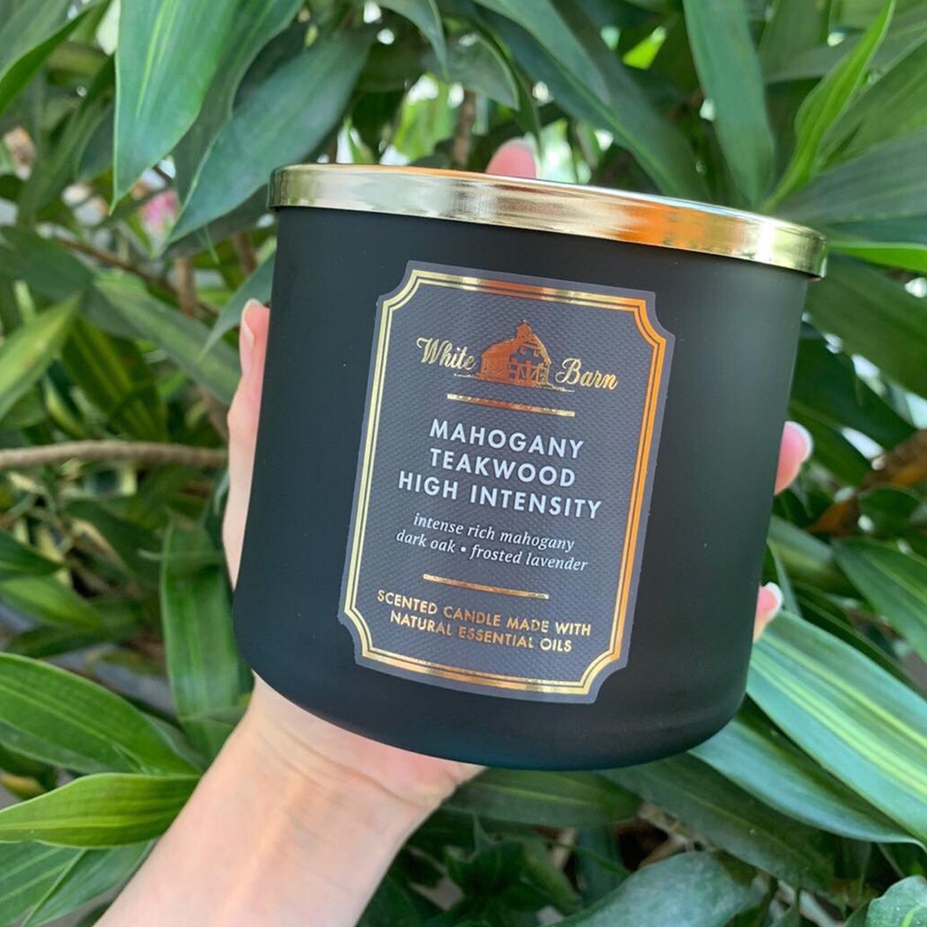 Mahogany Teakwood High Intense - 3 bấc  - Nến thơm Bath & Body Works