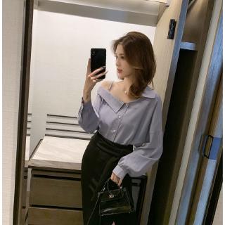 Áo Sơ Mi Trễ Vai Thời Trang Mùa Thu Dành Cho Nữ