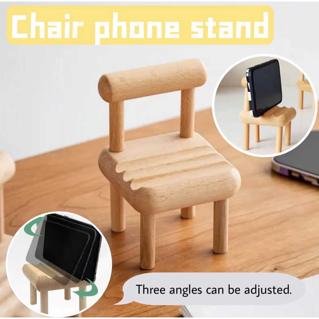 [Cois N] Giá Đỡ Điện Thoại / Máy Tính Bảng Bằng Gỗ Trơn Mini Đa Năng Sáng Tạo Thích Hợp Làm Quà Tặng