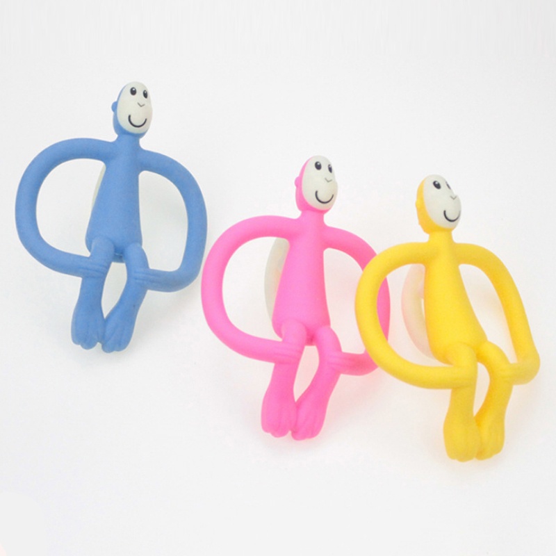 Đồ Chơi Gặm Nướu Bằng Silicone Không BPA Hình Chú Khỉ Dành Cho Em Bé