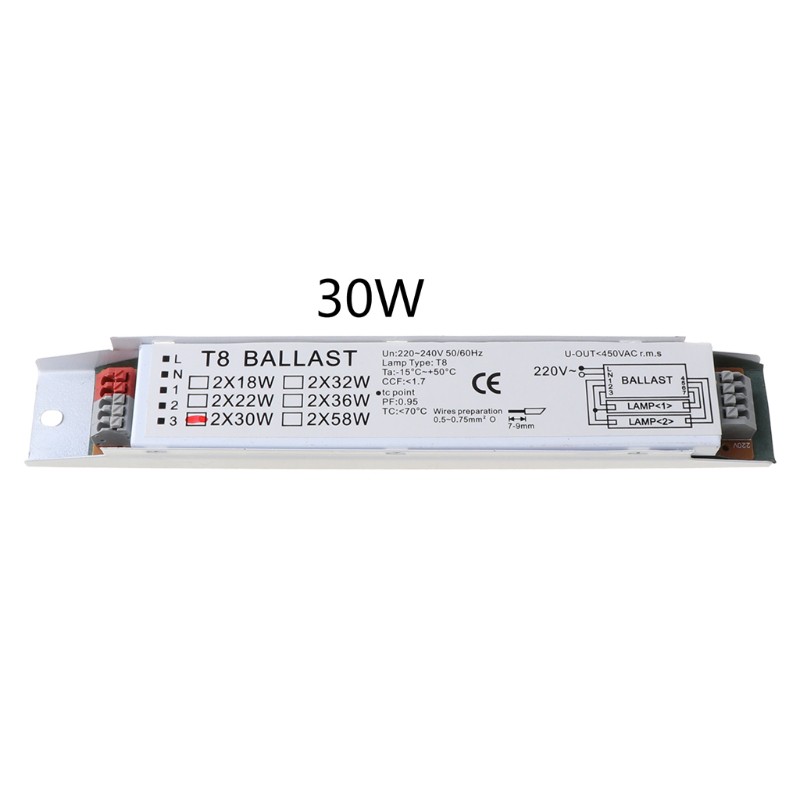 Bộ Chấn Lưu Đèn Huỳnh Quang Điện Tử T8 220-240v Ac 2x58w