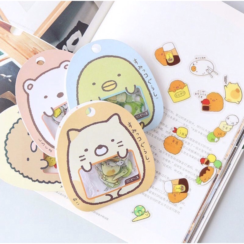 Gói sticker thú 50 PC cute,dễ thương