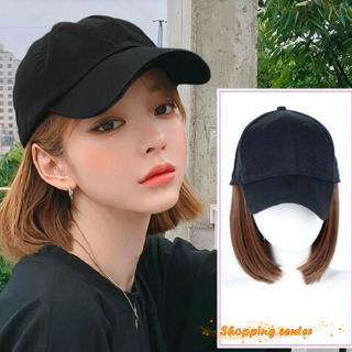 Nón lưỡi trai kèm tóc giả ngắn kiểu bob thời trang mùa hè dành cho nữ