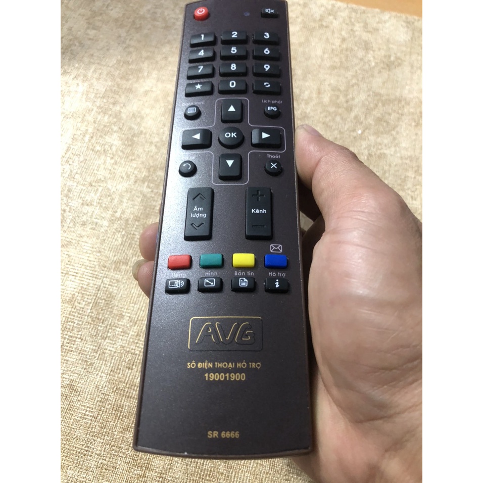 Remote điều khiển đầu thu truyền hình kĩ thuật số An Viên TV-AVG.Hàng mới-Chất lượng tốt-Tặng kèm PIN