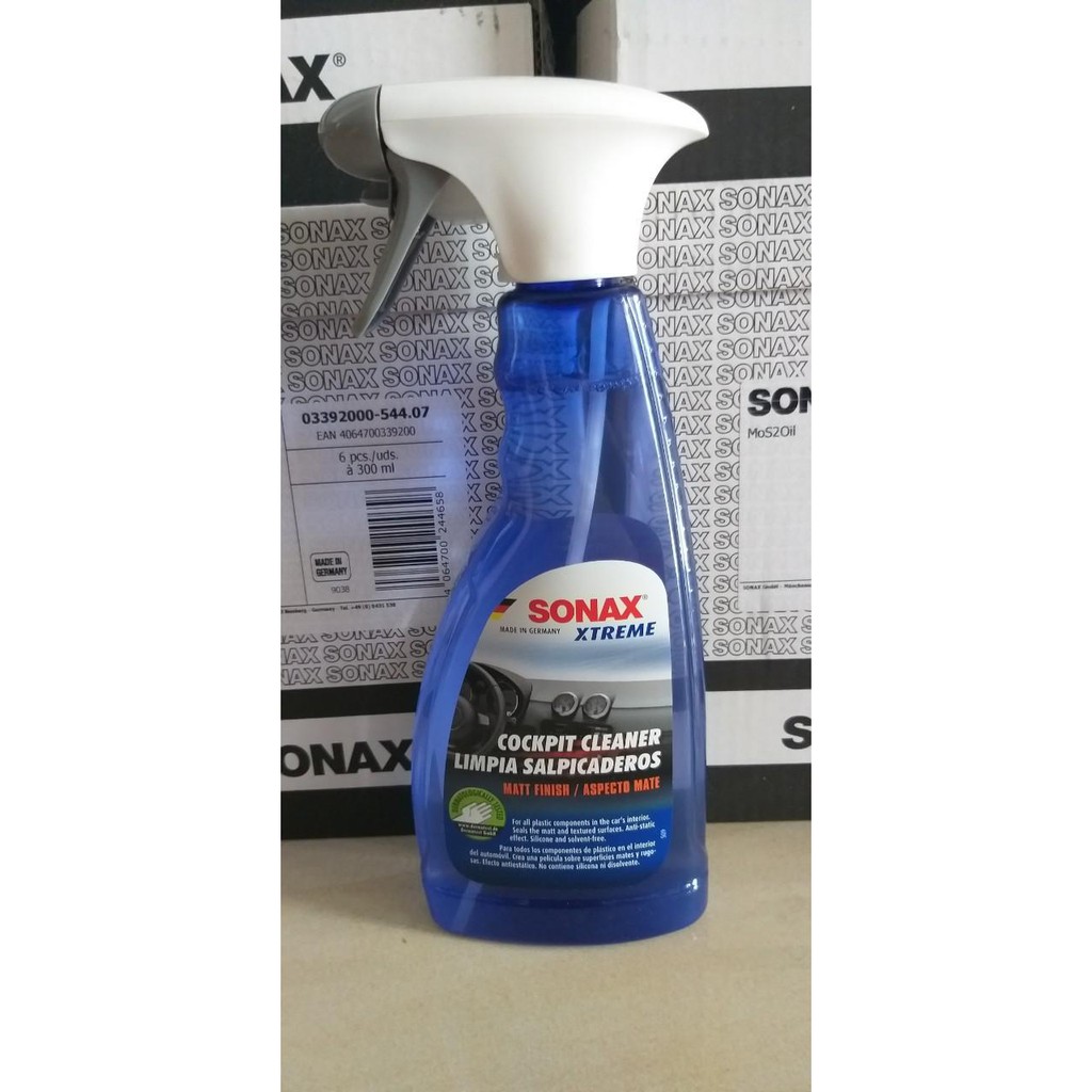 SONAX - Bảo Vệ Làm Sạch Nhựa Plastic, Làm Liền Vết Xước (Sonax Xtreme Cockpit Cleaner  500ml) [Hàng Đức Chính Hãng]