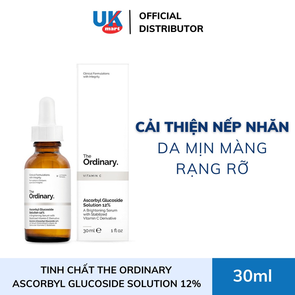 Tinh Chất The Ordinary Ascorbyl Glucoside Solution 12% Làm Sáng Da Chống Lão Hoá 30ml