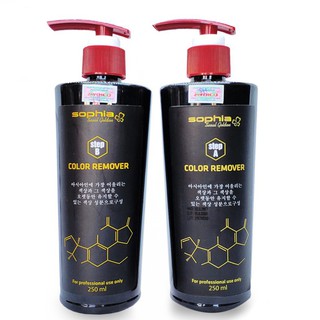 Bộ rửa màu nhuộm và kim loại sophia color remover 250mlx2