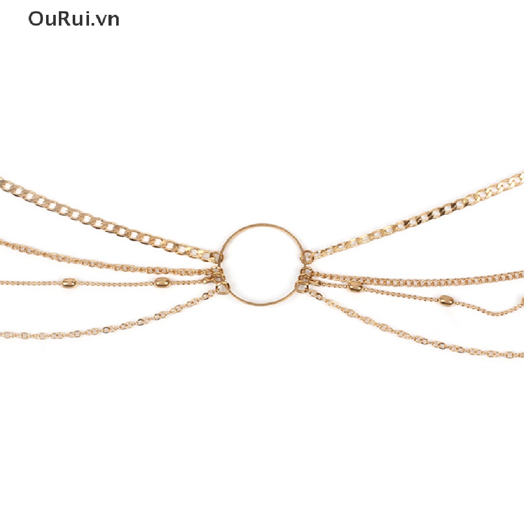 Dây Xích Đeo Hông Nhiều Tầng Màu Vàng Phong Cách Bohemian Thời Trang Cho Nữ