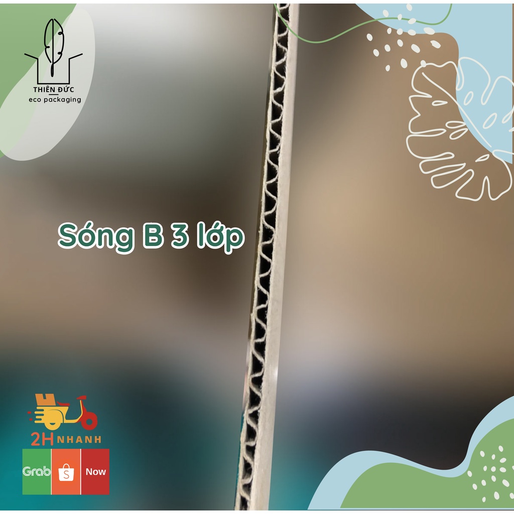 BÌA CARTON NGUYÊN TẤM 1m x 1.5m - 3 Lớp Sóng B Cứng Cáp Đóng Gói Hàng KT tùy chọn, làm mô hình.......