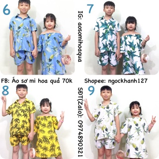 Bộ Váy Hoa Quả cho bé Gái và bé Trai cực yêu