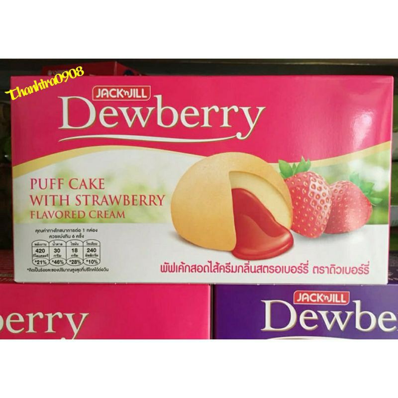 Bánh bông lan Dewberry hương dâu và hương việt quất,102g