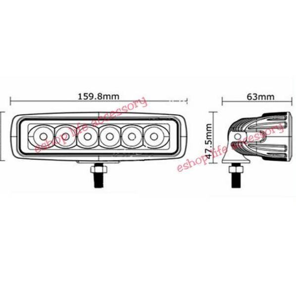 Đèn Pha Led Siêu Sáng Chống Thấm Nước 18w M9J Cho Xe Hơi / Xe Máy