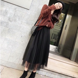 Chân Váy Xoè Lưới 3 Màu