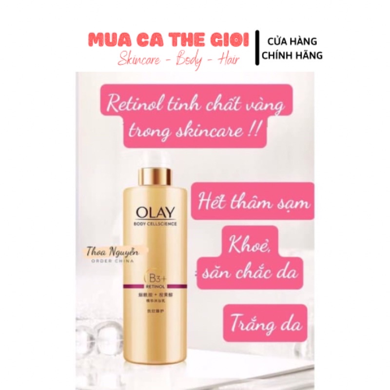 Sữa tắm Olay B3+ trắng da 500ml