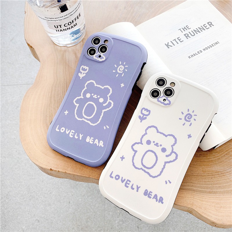 Ốp lưng iphone Gấu tím IMD viền cong dày dặn 5/5s/6/6plus/6s/6splus/7/7plus/8/8plus/x/xr/xs/11/12/pro/max/plus/promax | BigBuy360 - bigbuy360.vn