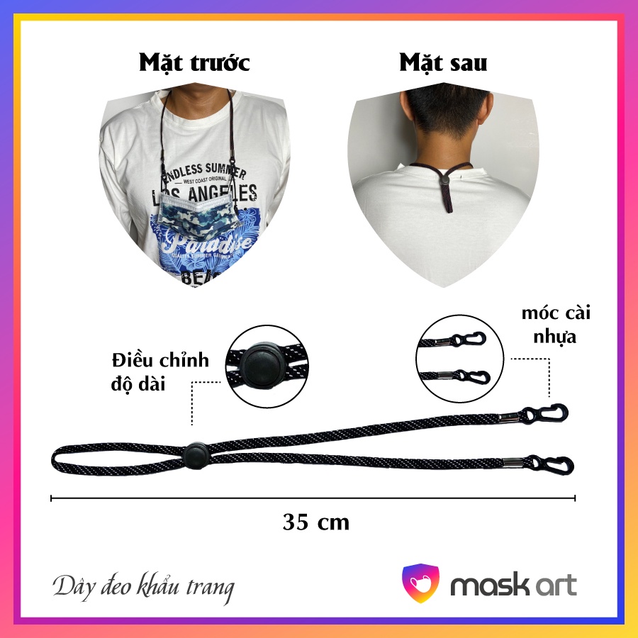 Dây đeo khẩu trang chống đau tai cho người lớn / trẻ em , làm tên theo yêu cầu Maskart