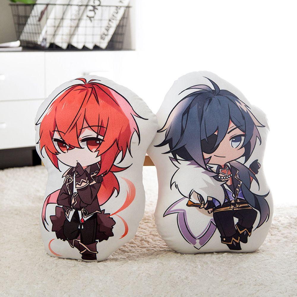 IVORY Gối Nhồi Bông Mềm Mại Hình Nhân Vật Anime Genshin Va Chạm Hóa Trang
