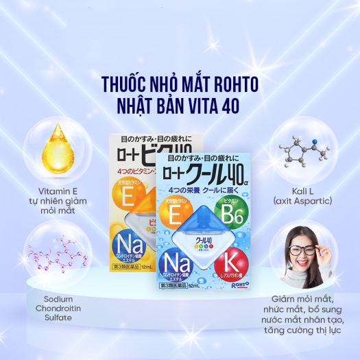 Nước nhỏ mắt Rohto Cool Cải Thiện Mỏi Mắt Nhật Bản 12ml - SAKUKO