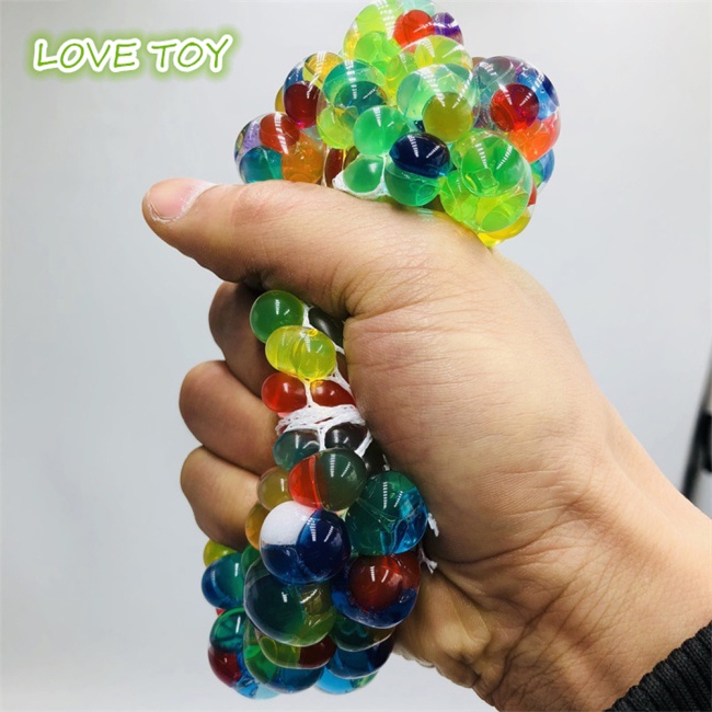 Bóng đồ chơi bóp tay đàn hồi đầy màu sắc chất liệu sao su giảm căng thẳng