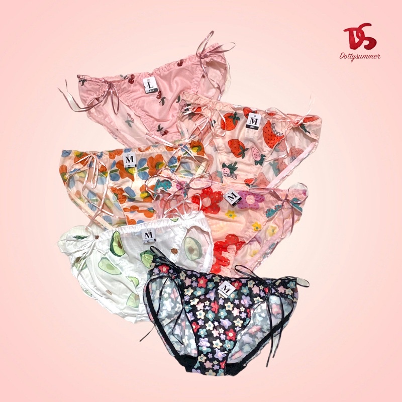 Quần Lót Nữ Thun Lưới Siêu Mát & Dễ Thương Nơ Hông M L