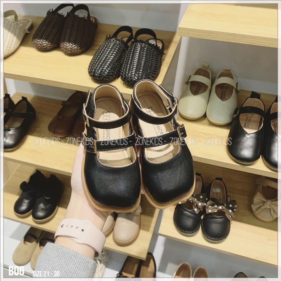 Giày búp bê hai quai dán cho bé gái Zonekids - B06