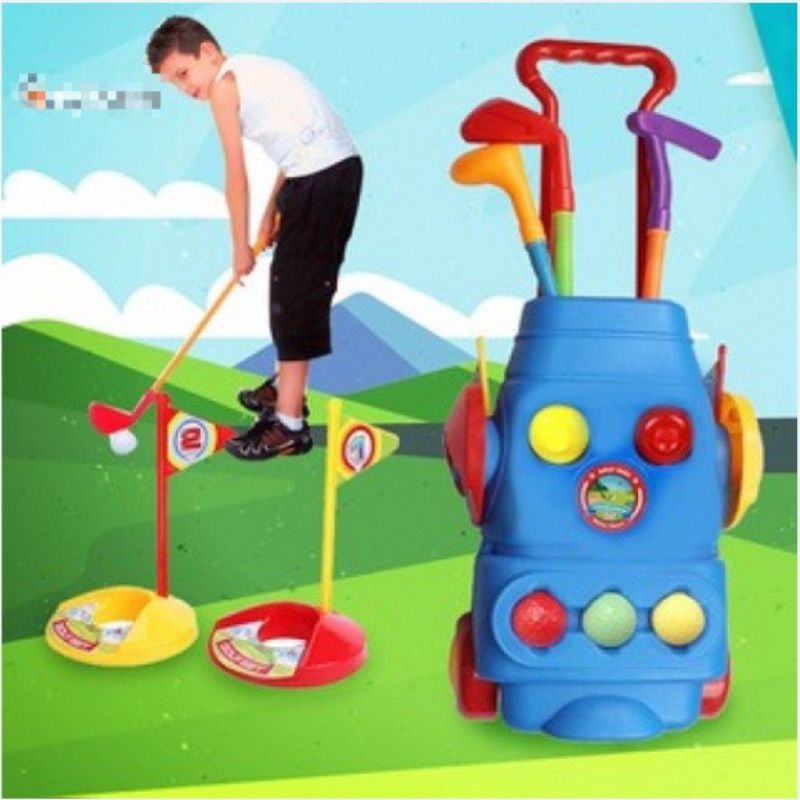 Bộ Đồ Chơi Đánh Golf Grow MÀU CAM Có Thảm Chuyên Nghiệp Dành Cho Bé
