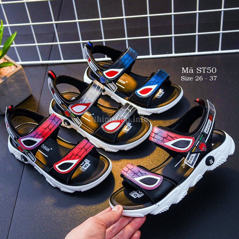 Sandal siêu nhân spiderman cho bé trai 3 - 12 tuổi năng động và phong cách ST50