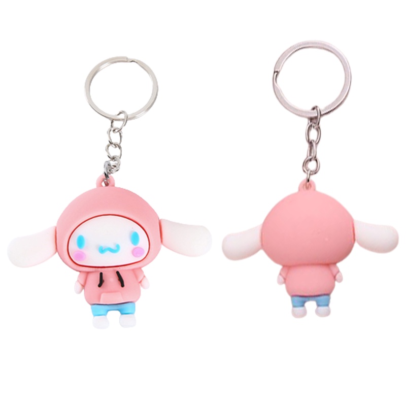 Móc khóa mặt búp bê đồ chơi Sanrio Kuromi Cinnamonroll 5cm treo túi xách làm quà tặng cho bé gái