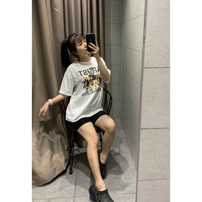 Áo Phông Nữ QC Chất Cotton Thô Siêu Đẹp, Áo Phông Dáng Rộng In Hình Gấu Cute Freesize [Kèm Video Ảnh Thật] | BigBuy360 - bigbuy360.vn