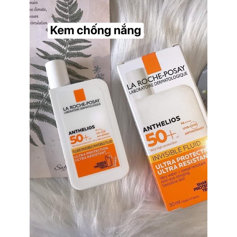 Kem Chống Nắng La Roche-Posay Anthelios 50 Mineral Ultra Light Suncreen Fluid Không Nhờn Rít SPF50+ (UVB + UVA) 50ml