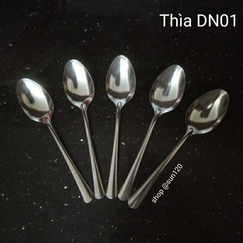 Thìa inox ăn cơm đầu nhọn DN01 dùng trong quán ăn ăn cơm ăn cháo ăn phở