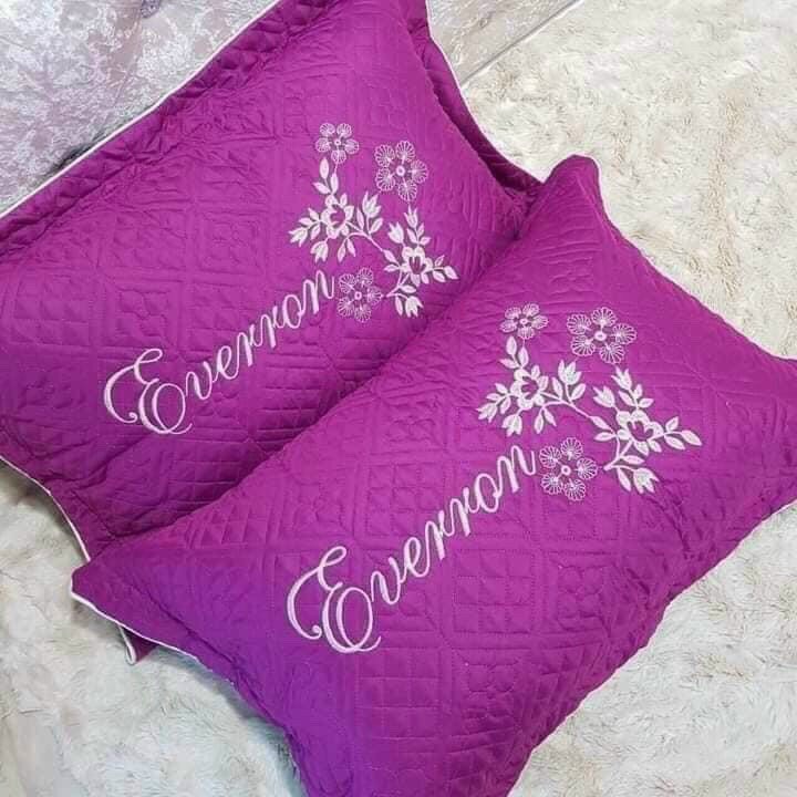COMBO 2 CHIẾC VỎ GỐI Cotton SATIN THÊU LOẠI 1 CAO CẤP 45cm x 65cm