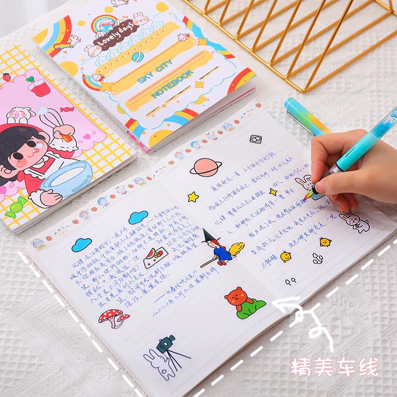 Vở kẻ ngang A5 hình gấu bear 60 trang Sakura Shop