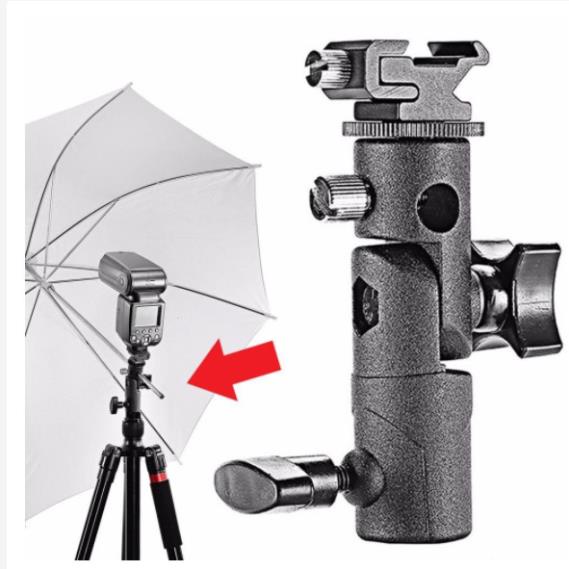 Gá đèn Flash gắn dù - phụ kiện studio, Chân Đế E Mount giá rẻ HL Lighitng