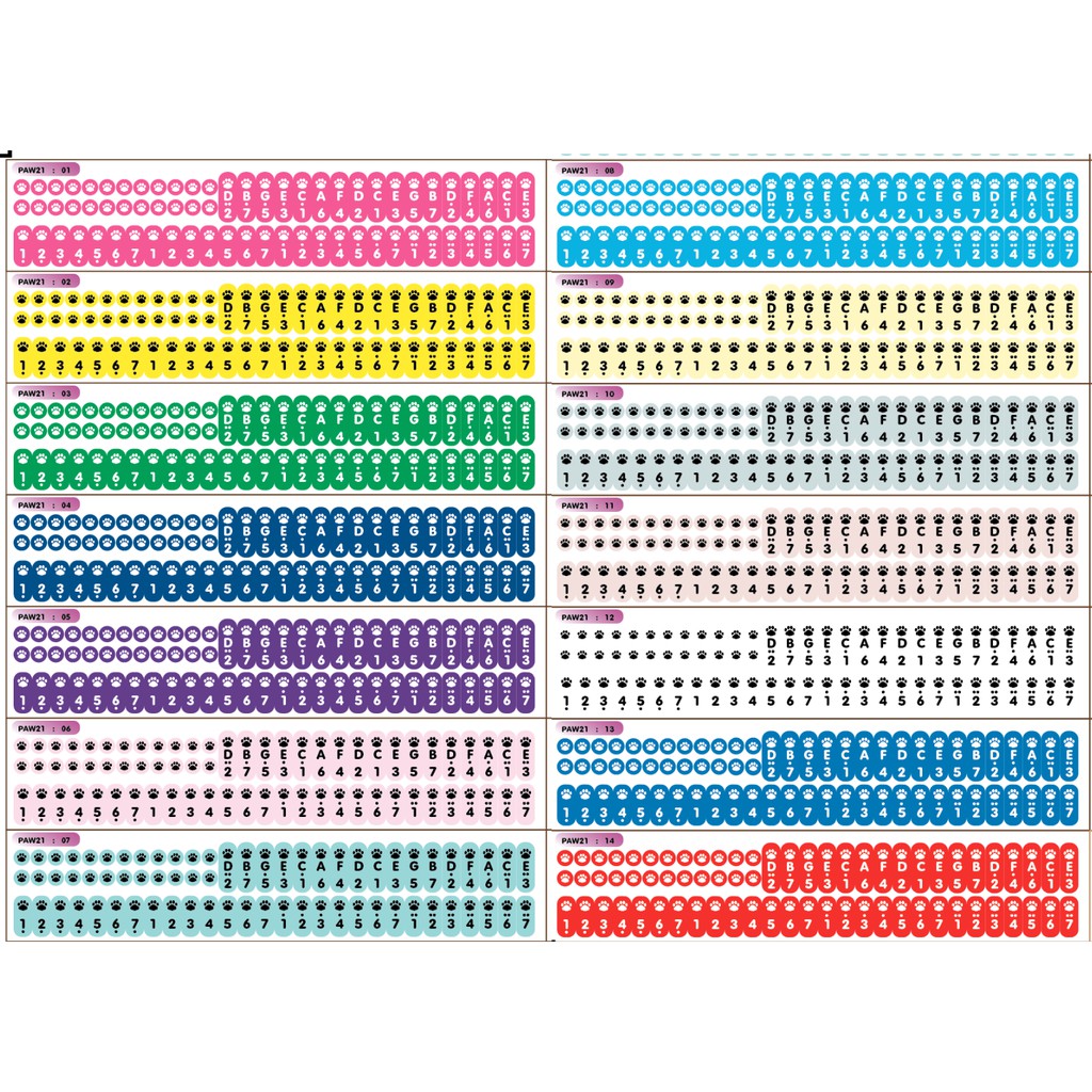 Bộ 1 Miếng Dán Kalimba 21 Phím C-17 Và Miếng Dán