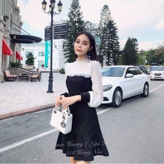 Váy đuôi cá pha tay ren