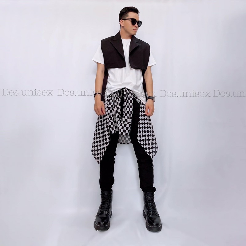 Ghile cổ vest lửng