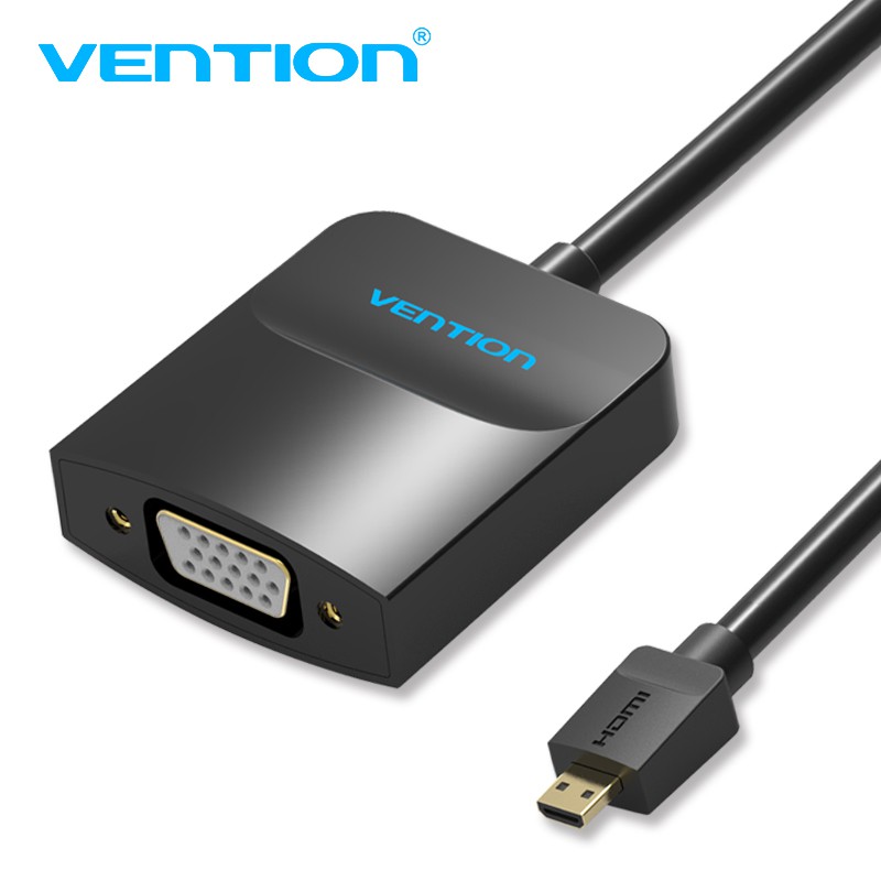 Cáp chuyển Micro HDMI sang VGA Vention AGBBB hỗ trợ nguồn + âm thanh