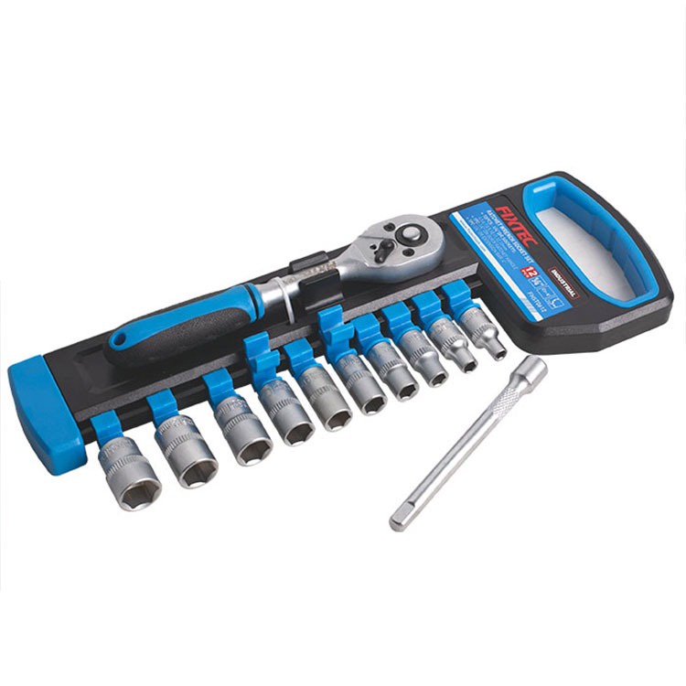 Bộ cờ lê ổ cẳm ratchet cao cấp 12 chi tết FIXTEC FHST0612 chất liệu hợp kim siêu bền