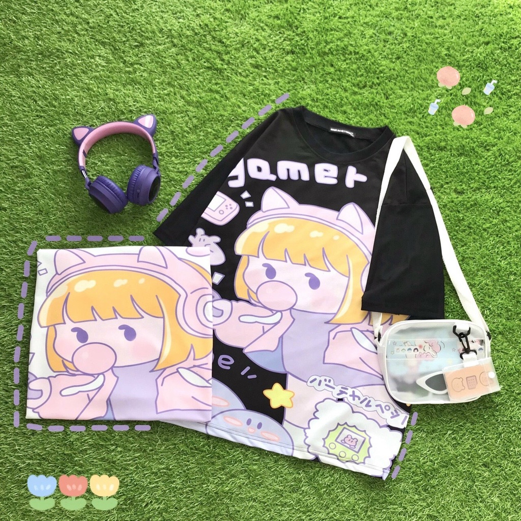 Áo thun tay lỡ ❤️ Áo phông Unisex GAMER form rộng Freesize dành cho nam nữ Molly Fashion