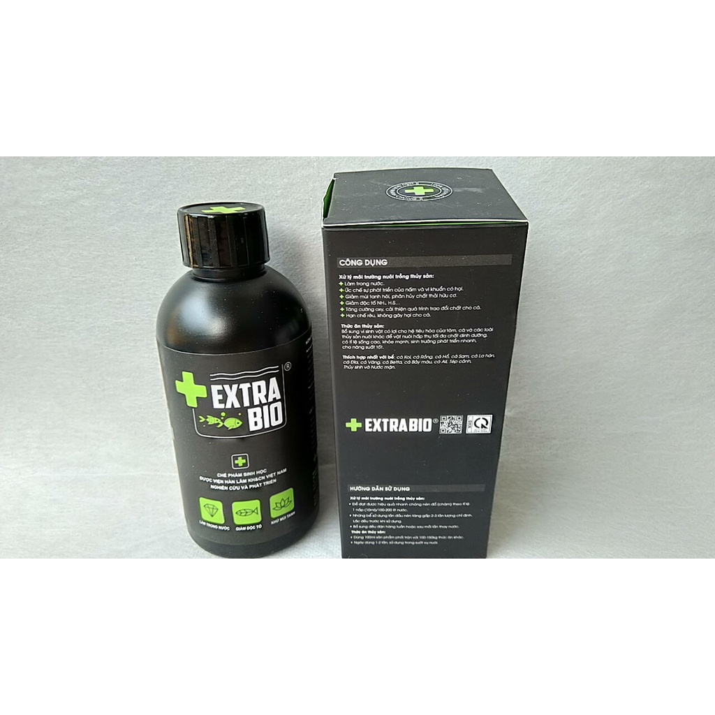 Men vi sinh cao cấp Extra bio chai 250ml dùng cho hồ cá.