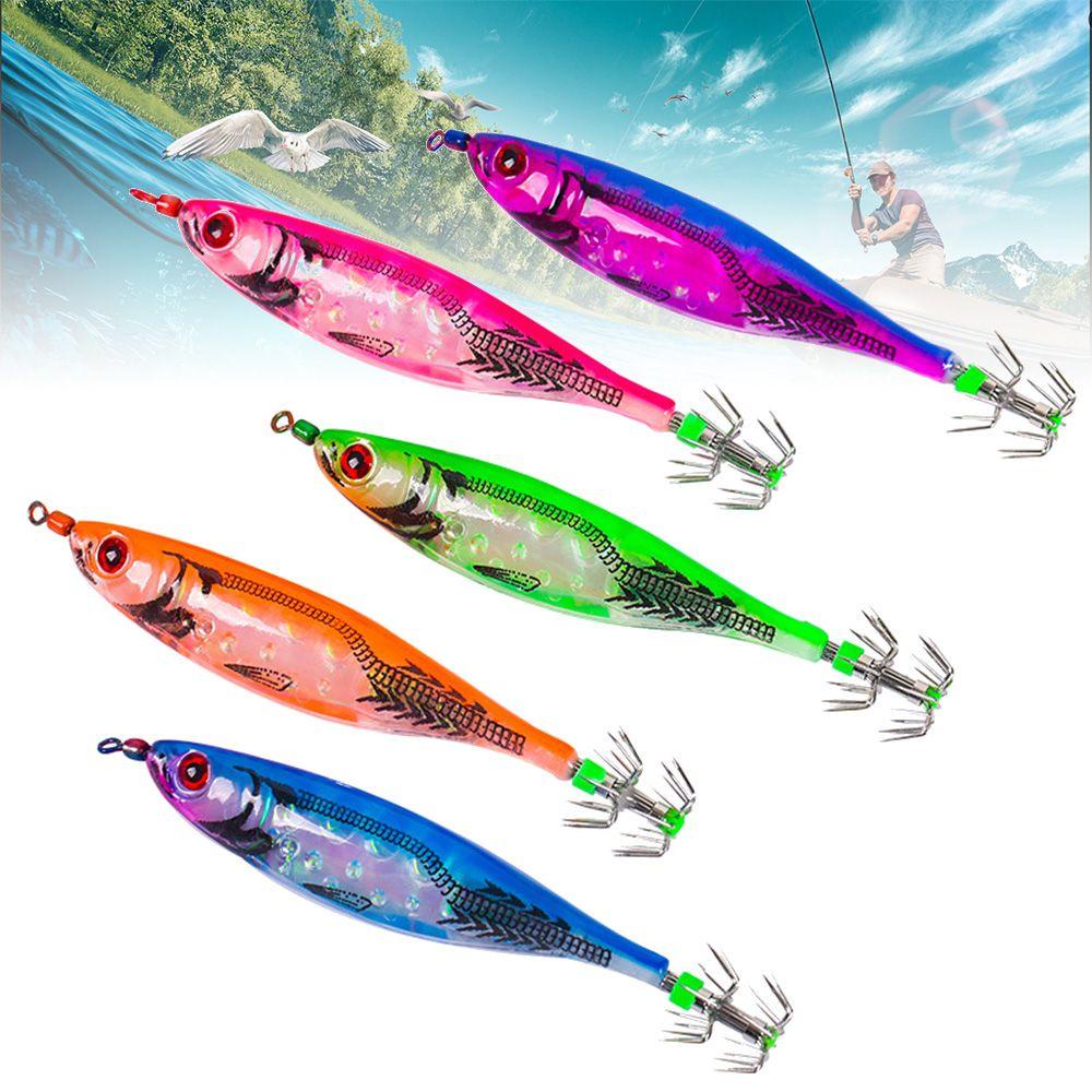 MAYSHOW Mồi Câu Cá Giả Hình Tôm Bằng Gỗ Phát Sáng Sống Động Mới