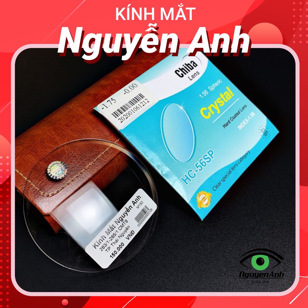 1- mắt kính cận tráng cứng trắng chống trầy xước cận - loạn - không độ - viễn 1.56