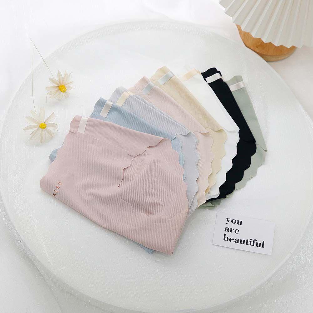 OCEANMAP Quần Lót Ren Gợn Sóng Màu Sắc Ngọt Ngào Cho Nữ