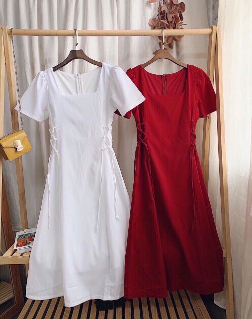 Đầm dạo phố tiểu thư, đầm maxi đan dây eo siêu hot | BigBuy360 - bigbuy360.vn