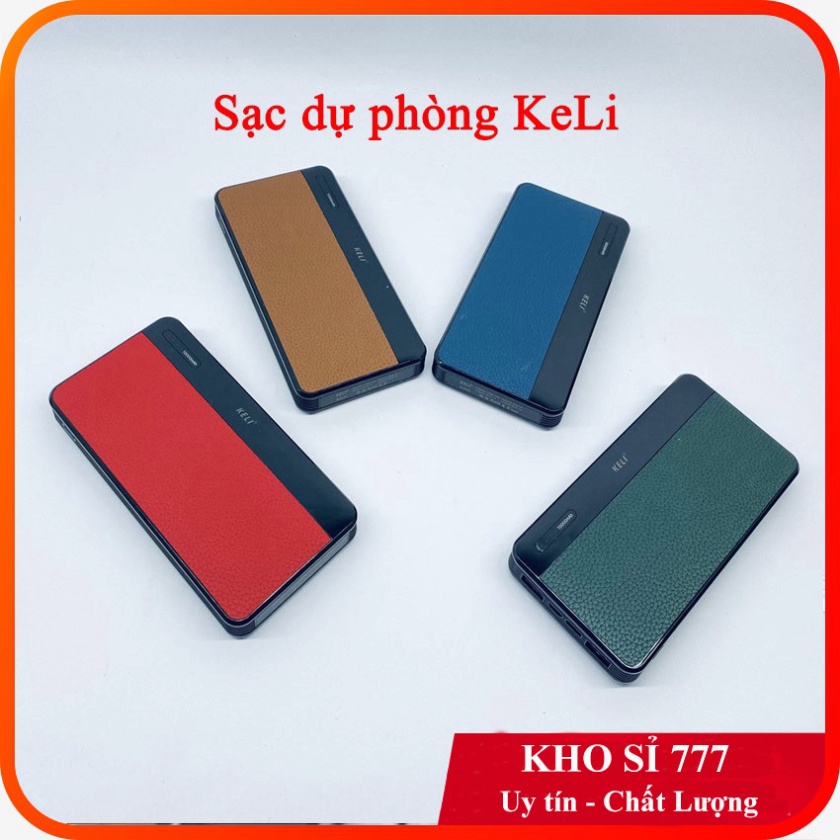 Sạc dự phòng Keli dung lượng chuẩn 10000mah, sạc nhanh, không nóng, dùng được nhiều dòng máy khác nhau