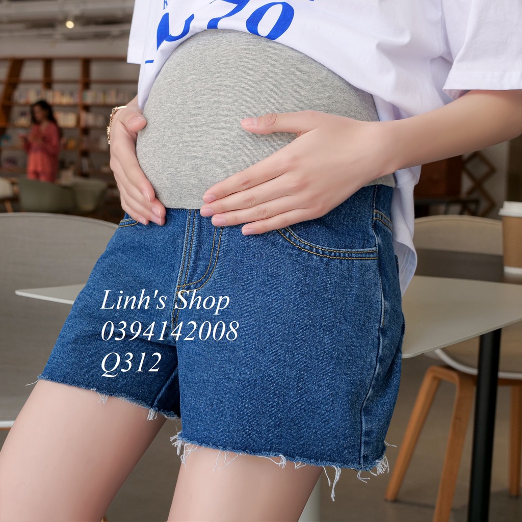 Quần Jean Đùi Bầu Xinh Trẻ Trung Năng Động Q312