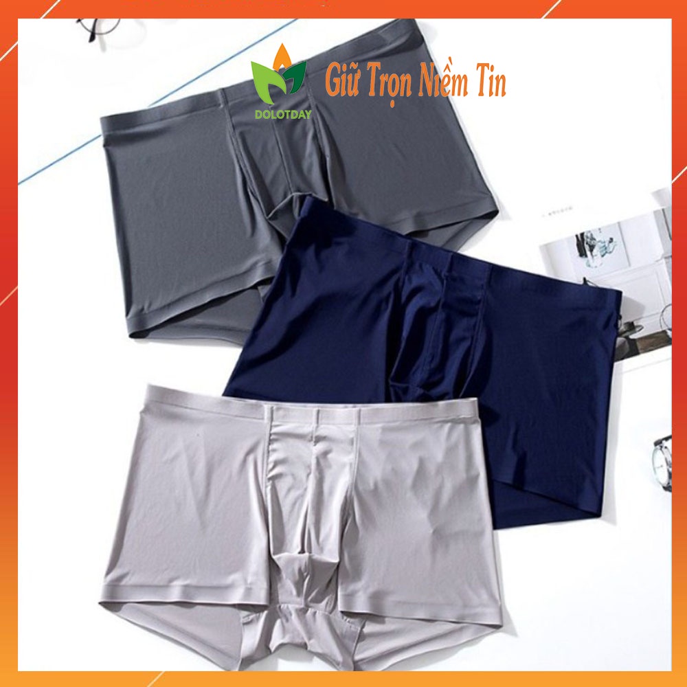 Hộp 4 quần sịp đùi nam HM chất thun lạnh thoáng mát cao cấp LOTNAM13